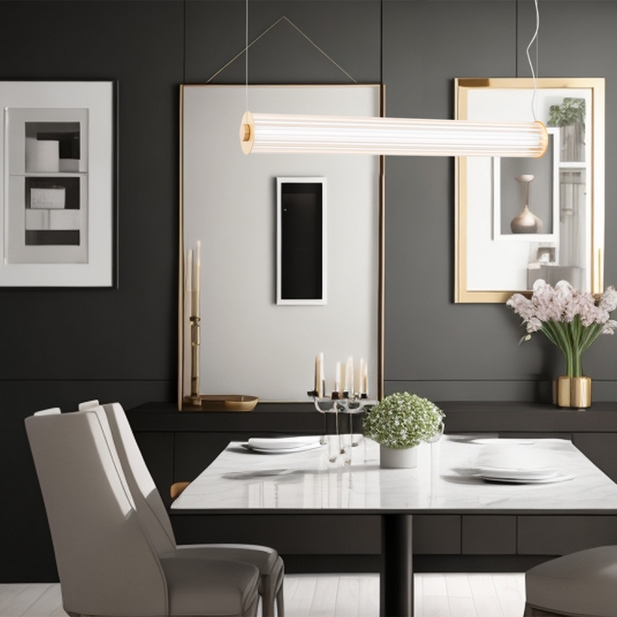 Argon 8624 - LED Pakabinamas sietynas HAMPTON LED/90W/230V 3000K 120 cm žalvaris