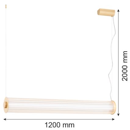 Argon 8624 - LED Pakabinamas sietynas HAMPTON LED/90W/230V 3000K 120 cm žalvaris