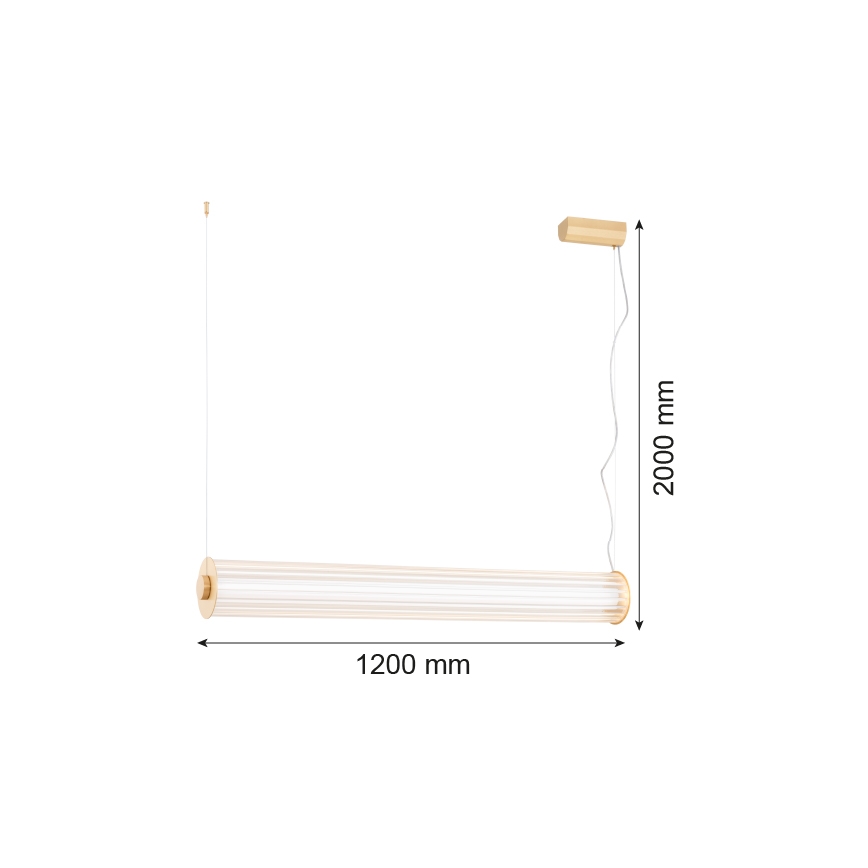 Argon 8624 - LED Pakabinamas sietynas HAMPTON LED/90W/230V 3000K 120 cm žalvaris
