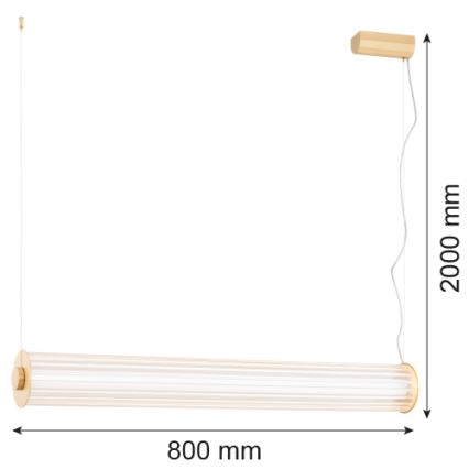 Argon 8627 - LED Pakabinamas sietynas HAMPTON LED/60W/230V 3000K 80 cm žalvaris