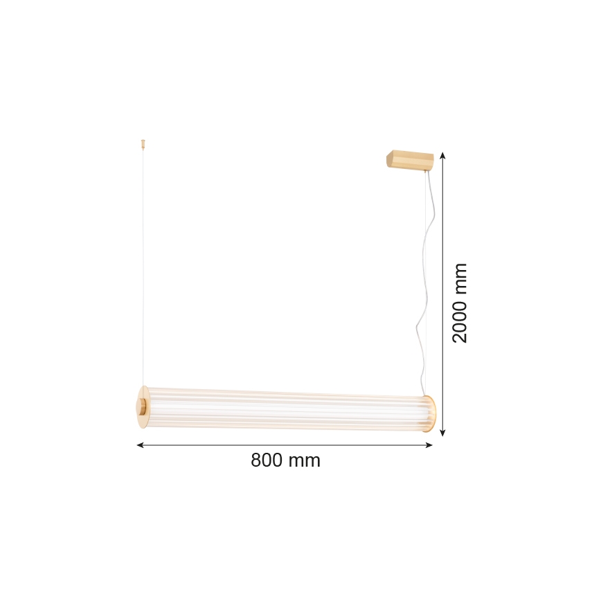 Argon 8627 - LED Pakabinamas sietynas HAMPTON LED/60W/230V 3000K 80 cm žalvaris
