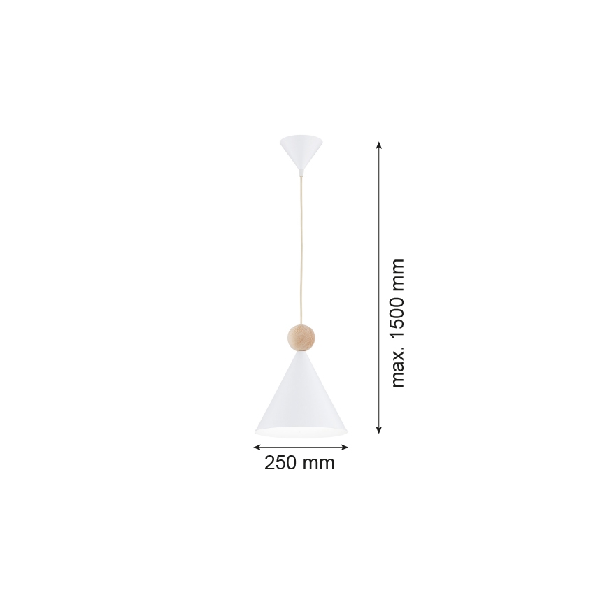 Argon 8629 - Pakabinamas sietynas KEGEL 1xE27/15W/230V balta