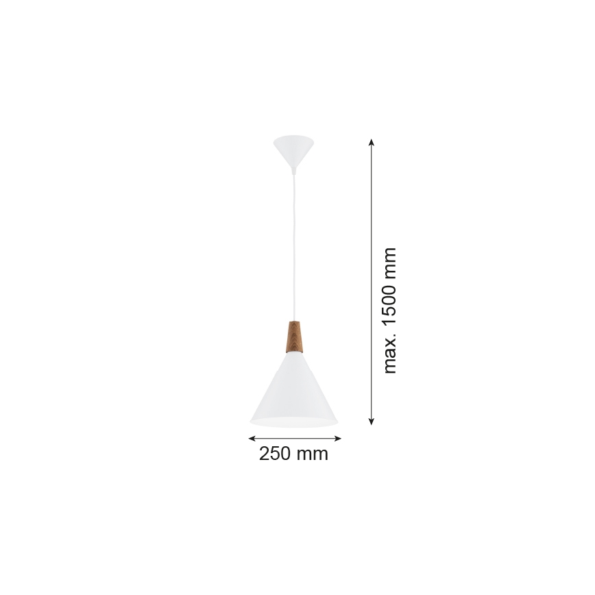 Argon 8630 - Pakabinamas sietynas KEGEL 1xE27/15W/230V balta