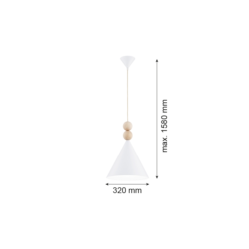 Argon 8632 - Pakabinamas sietynas KEGEL 1xE27/15W/230V balta