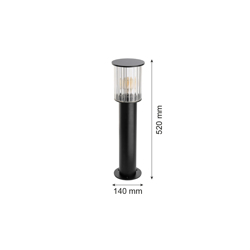 Argon 8749 - Lauko šviestuvas NORFOLK 1xE27/15W/230V IP44 52cm juoda