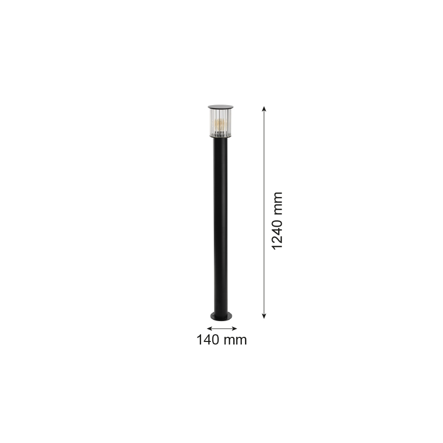 Argon 8750 - Lauko šviestuvas NORFOLK 1xE27/15W/230V IP44 124cm juoda