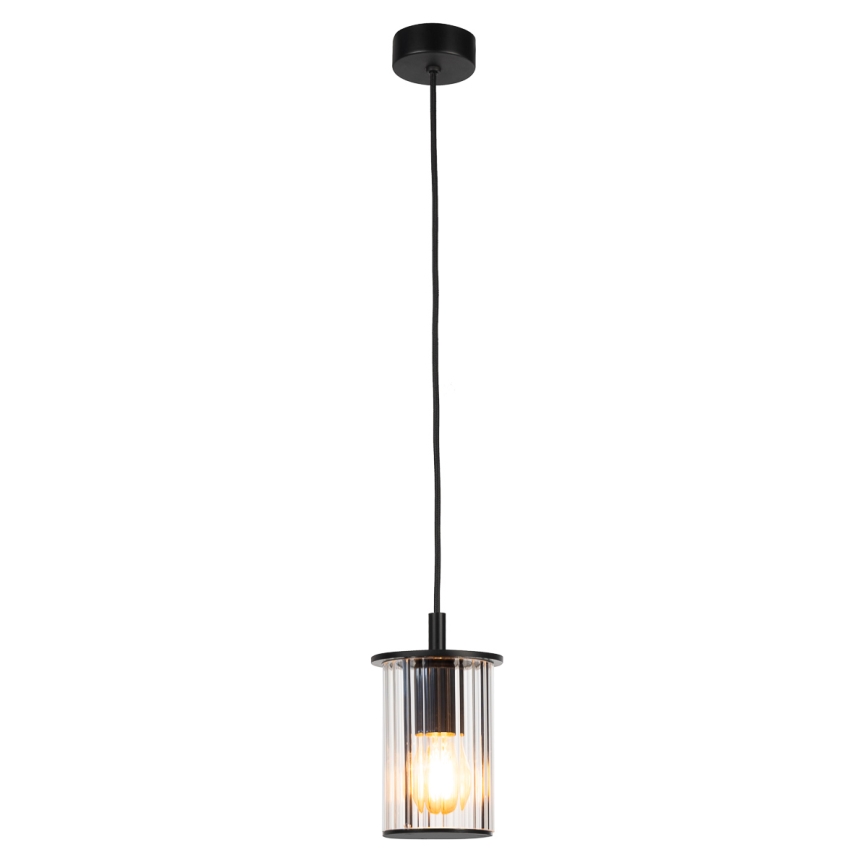 Argon 8751 - Lauko sietynas ant virvės NORFOLK 1xE27/15W/230V IP44 juoda