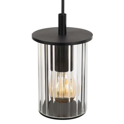 Argon 8751 - Lauko sietynas ant virvės NORFOLK 1xE27/15W/230V IP44 juoda