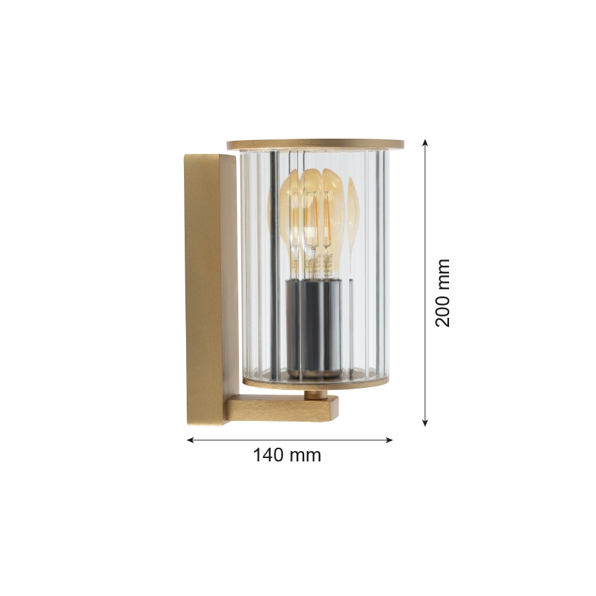 Argon 8752 - Lauko sieninis šviestuvas NORFOLK 1xE27/15W/230V IP44 auksas