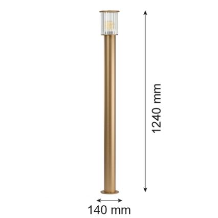 Argon 8754 - Lauko šviestuvas NORFOLK 1xE27/15W/230V IP44 124cm auksas