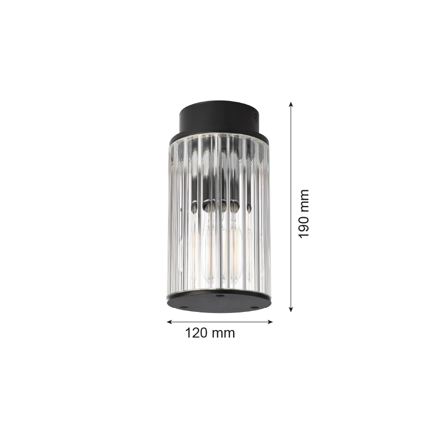 Argon 8773 - Lauko lubinis šviestuvas NORFOLK 1xE27/15W/230V IP44 juoda