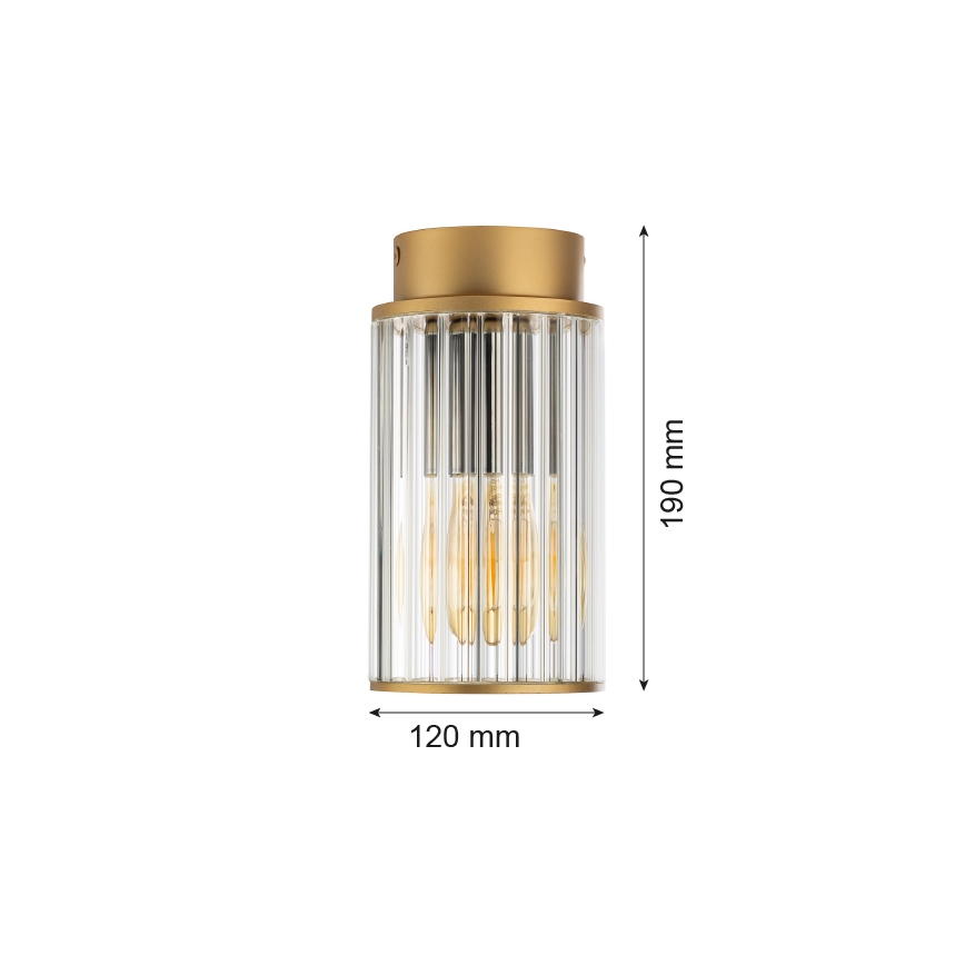 Argon 8774 - Lauko lubinis šviestuvas NORFOLK 1xE27/15W/230V IP44 auksas