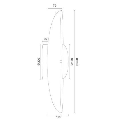 Argon 8863 - LED sieninis šviestuvas BOLTON LED/12,5W/230V 3000K baltas
