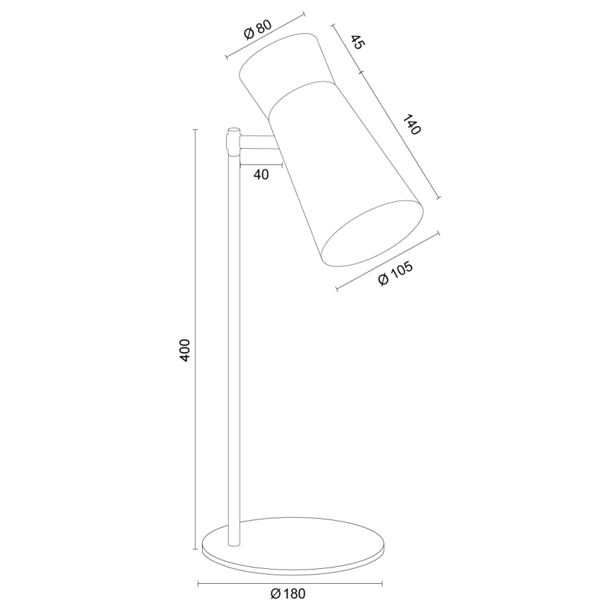 Argon 8875 - Stalinis šviestuvas LORD 1xE14/7W/230V juodas