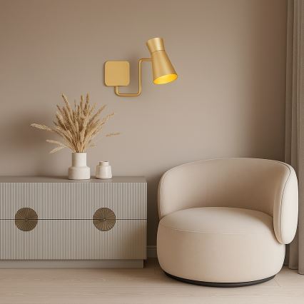 Argon 8884 - Sieninė lempa LORD 1xE14/7W/230V auksinė