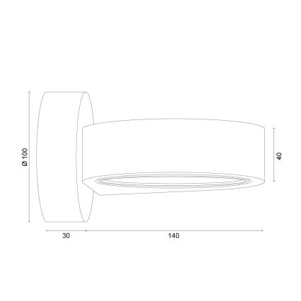 Argon 8898 - Sieninis šviestuvas LOTUS 1xGX53/12W/230V pilkas