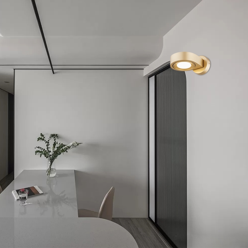 Argon 8899 - Sieninis šviestuvas LOTUS 1xGX53/12W/230V auksinis