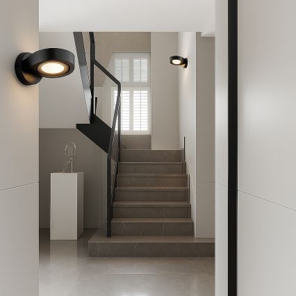 Argon 8900 - Sieninis šviestuvas LOTUS 1xGX53/12W/230V juodas