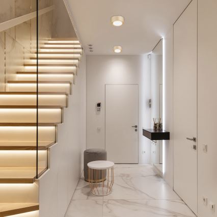 Argon 8903 - Lubinis šviestuvas ELORA 1xGX53/7W/230V, skersmuo 11 cm, aukso spalvos