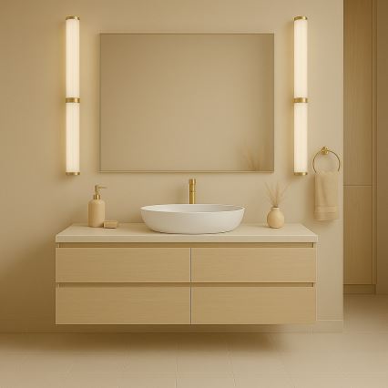 Argon 8926 - LED vonios veidrodžio apšvietimas BATUMI LED/24W/230V 3000K IP44 aukso spalvos