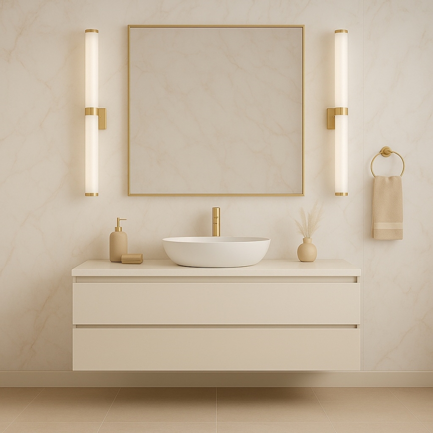 Argon 8926 - LED vonios veidrodžio apšvietimas BATUMI LED/24W/230V 3000K IP44 aukso spalvos