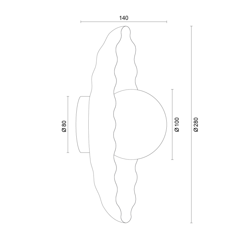 Argon 8934 - sieninis šviestuvas BOLL 1xG9/6W/230V baltas