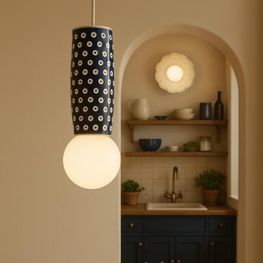 Argon 8937 - Pakabinamas šviestuvas su laidu BOLL 1xG9/6W/230V mėlynas