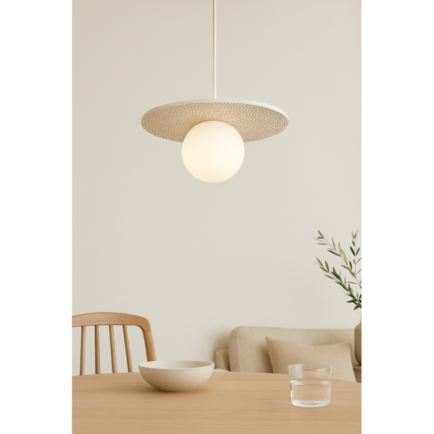 Argon 8949 - Pakabinamas šviestuvas ant laido BOLL 1xG9/6W/230V balta