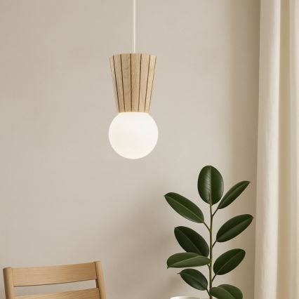 Argon 8951 - Pakabinamas vonios šviestuvas ant laido VOLANTE 1xG9/6W/230V IP44 smėlio spalvos