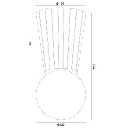 Argon 8973 - Lubinis vonios šviestuvas VOLANTE 1xG9/6W/230V, skersmuo 12 cm, smėlio spalvos