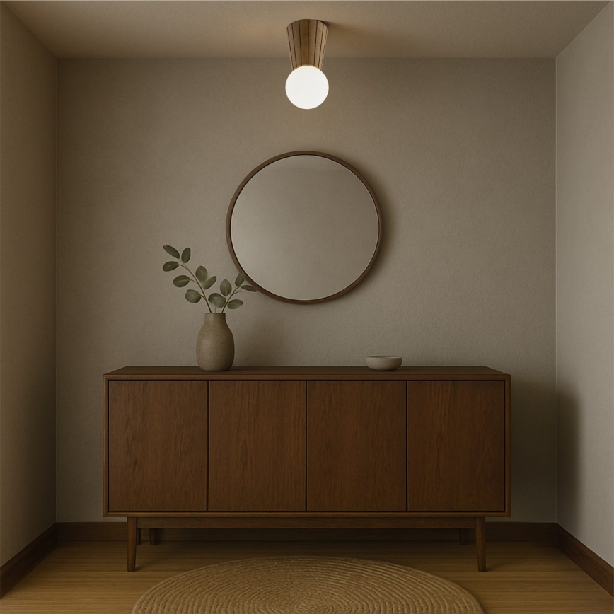 Argon 8974 - Vonios kambario lubų šviestuvas VOLANTE 1xG9/6W/230V IP44 skersmuo 12 cm ruda