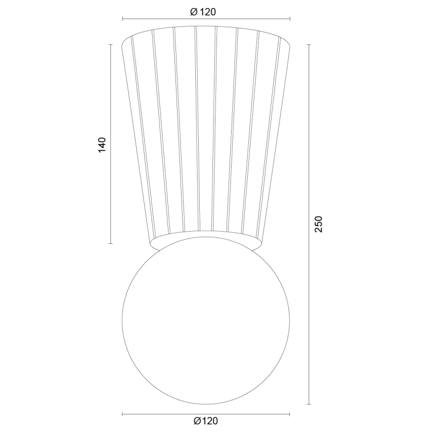 Argon 8974 - Vonios kambario lubų šviestuvas VOLANTE 1xG9/6W/230V IP44 skersmuo 12 cm ruda