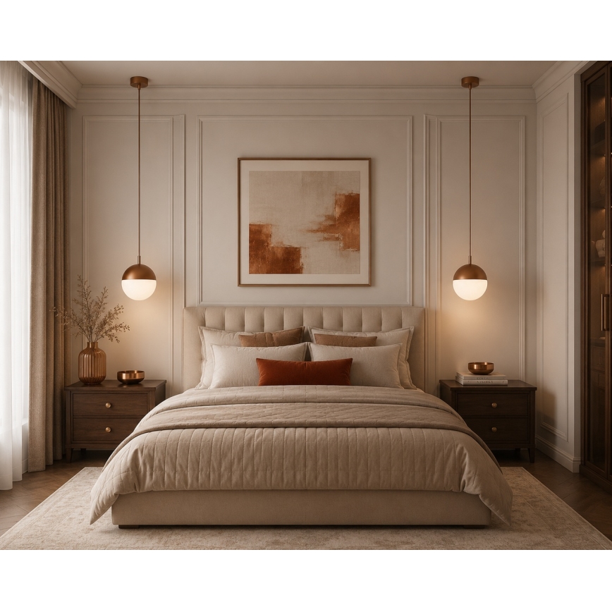 Argon 8998 - Lauko pakabinamas šviestuvas su laidu LIV 1xE27/15W/230V IP44 ruda