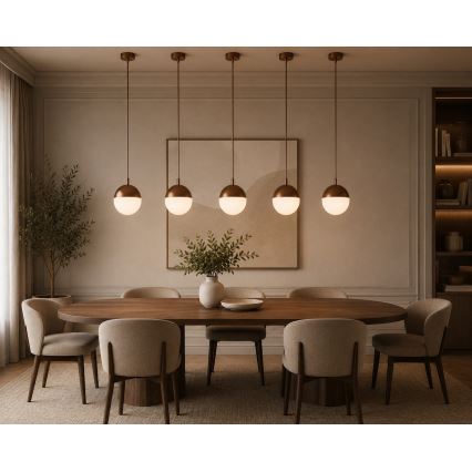 Argon 8998 - Lauko pakabinamas šviestuvas su laidu LIV 1xE27/15W/230V IP44 ruda