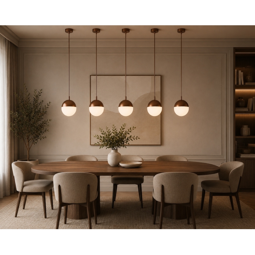 Argon 8998 - Lauko pakabinamas šviestuvas su laidu LIV 1xE27/15W/230V IP44 ruda