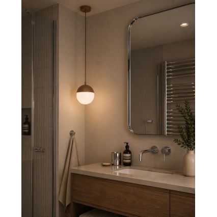 Argon 8998 - Lauko pakabinamas šviestuvas su laidu LIV 1xE27/15W/230V IP44 ruda