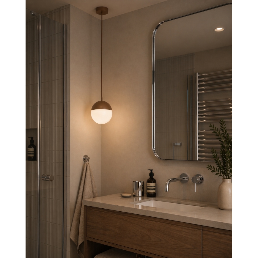 Argon 8998 - Lauko pakabinamas šviestuvas su laidu LIV 1xE27/15W/230V IP44 ruda