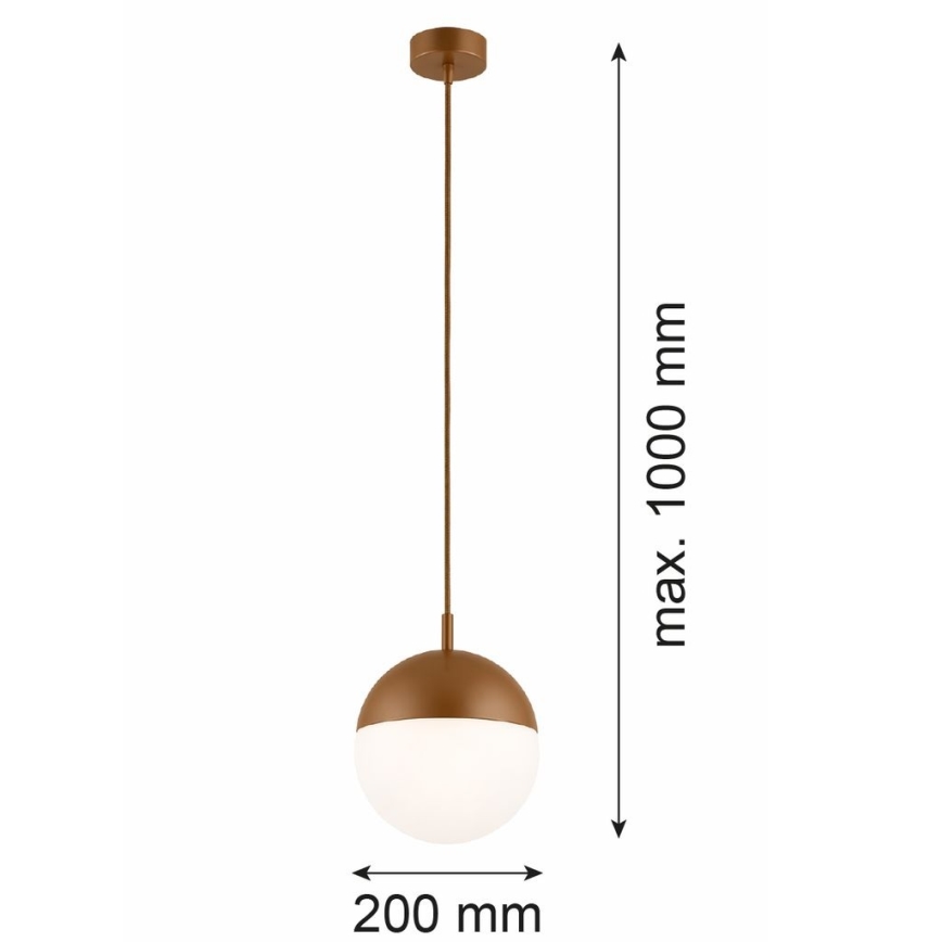 Argon 8998 - Lauko pakabinamas šviestuvas su laidu LIV 1xE27/15W/230V IP44 ruda