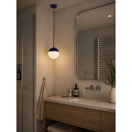 Argon 9000 - Lauko pakabinamas šviestuvas ant kabelio LIV 1xE27/15W/230V IP44 mėlynas