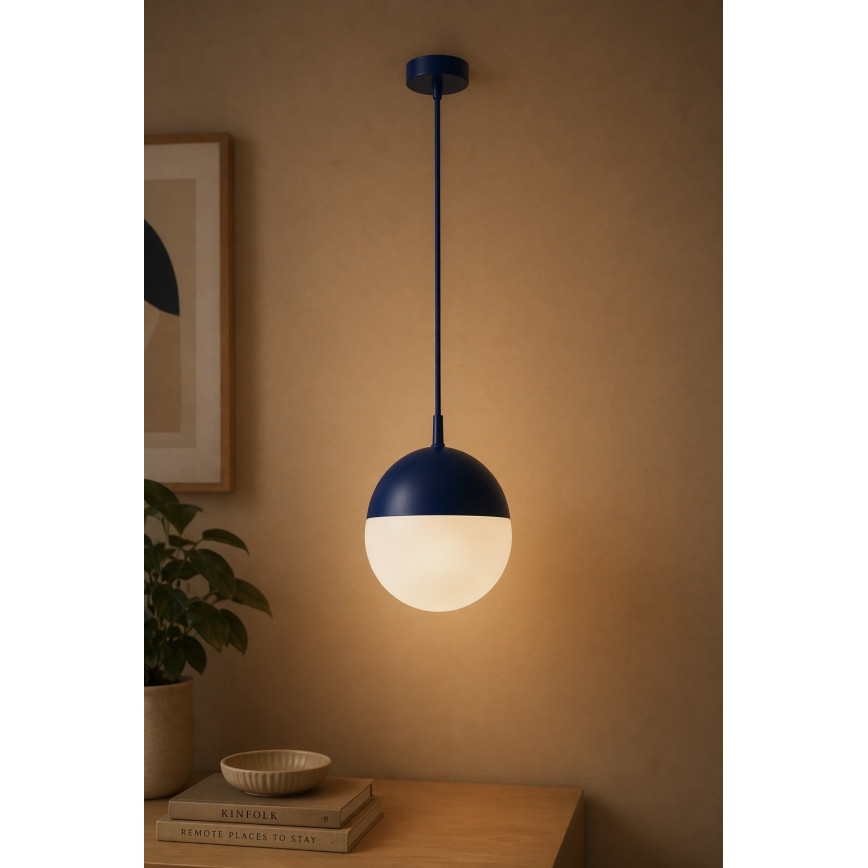 Argon 9000 - Lauko pakabinamas šviestuvas ant kabelio LIV 1xE27/15W/230V IP44 mėlynas