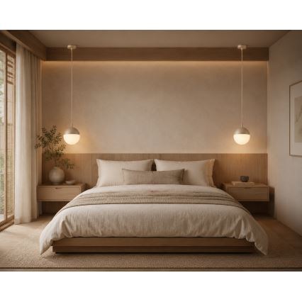 Argon 9001 - Lauko pakabinamas šviestuvas ant laido LIV 1xE27/15W/230V IP44 smėlinė