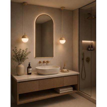 Argon 9001 - Lauko pakabinamas šviestuvas ant laido LIV 1xE27/15W/230V IP44 smėlinė