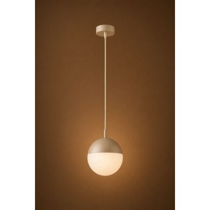 Argon 9001 - Lauko pakabinamas šviestuvas ant laido LIV 1xE27/15W/230V IP44 smėlinė