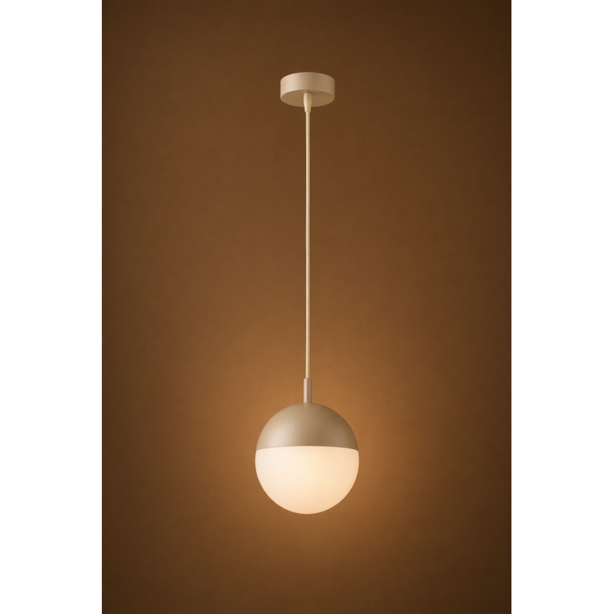 Argon 9001 - Lauko pakabinamas šviestuvas ant laido LIV 1xE27/15W/230V IP44 smėlinė