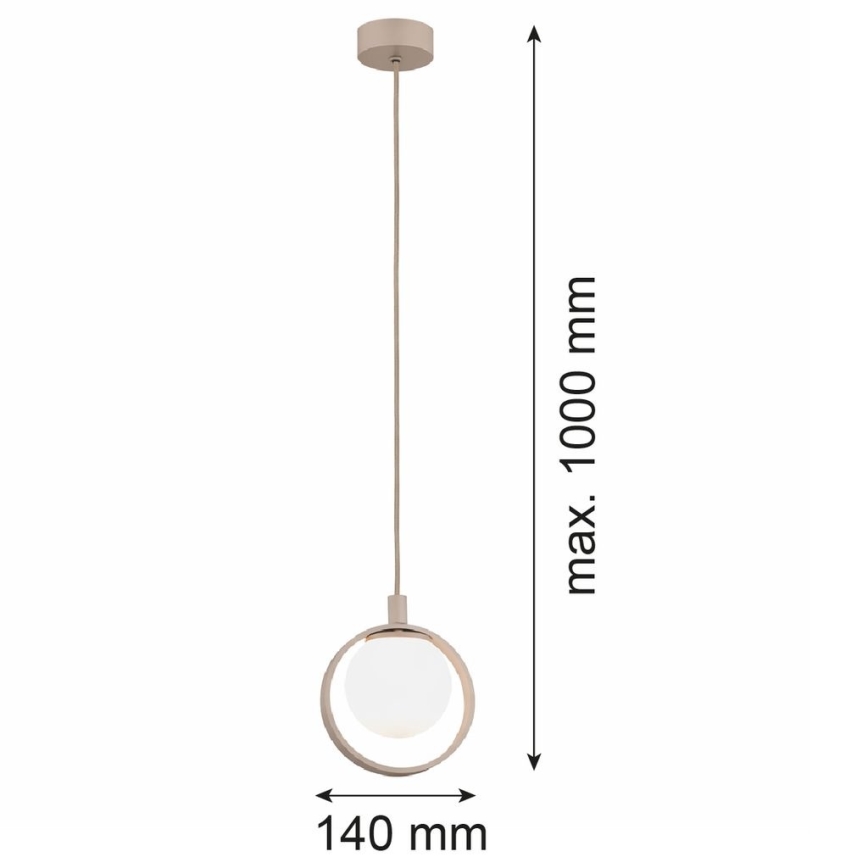 Argon 9003 - Pakabinamas šviestuvas SATUROS ant troso 1xG9/6W/230V