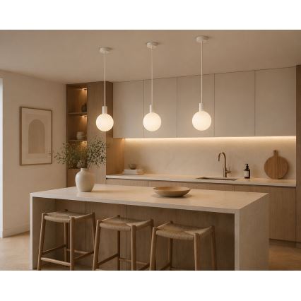Argon 9004 - Lauko pakabinamas šviestuvas ant laido ORE 1xG9/6W/230V balta