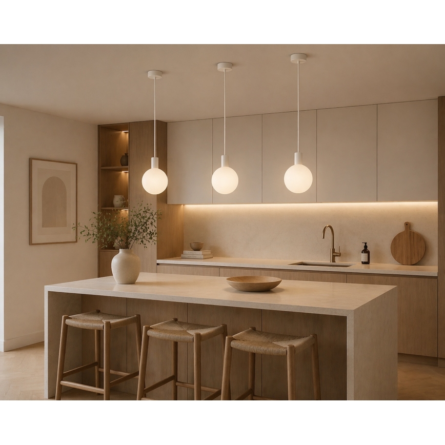 Argon 9004 - Lauko pakabinamas šviestuvas ant laido ORE 1xG9/6W/230V balta