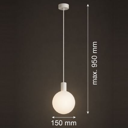 Argon 9004 - lauko pakabinamas šviestuvas ant laido ORE 1xG9/6W/230V IP44 balta