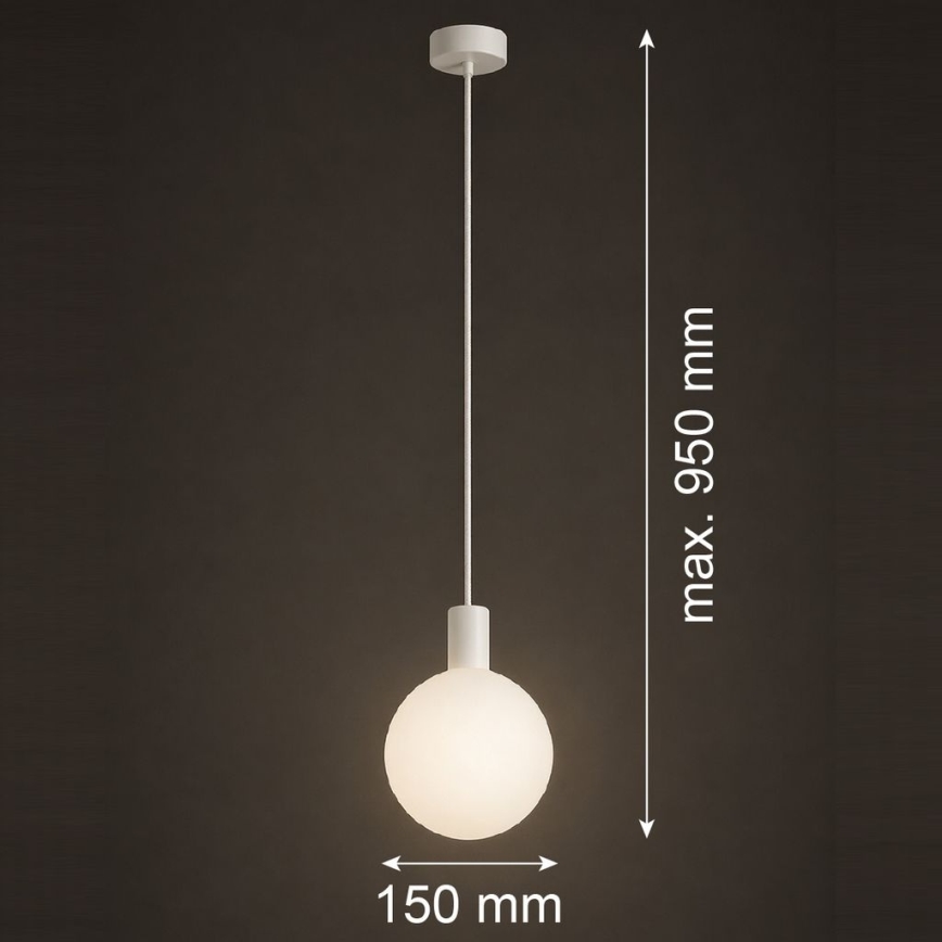 Argon 9004 - lauko pakabinamas šviestuvas ant laido ORE 1xG9/6W/230V IP44 balta