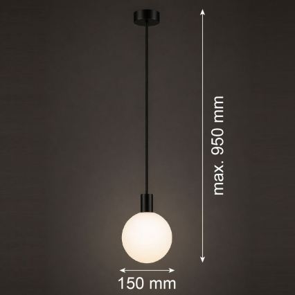Argon 9005 - Lauko pakabinamas šviestuvas ant laido ORE 1xG9/6W/230V IP44 juodas